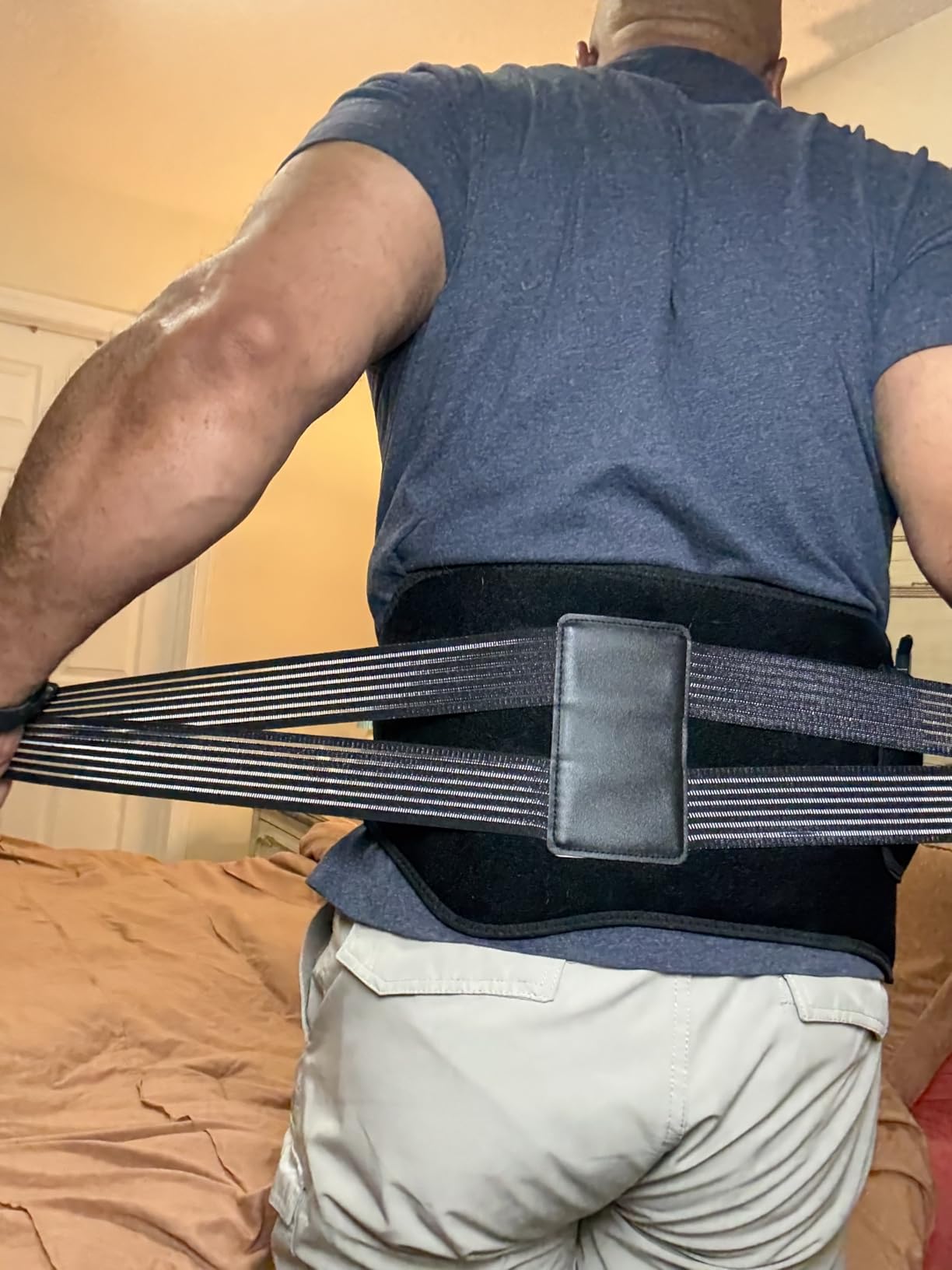 KingPavonini Red Light Therapy Belt, 140 LEDs 630/660/850nm Infrared Light Therapy with Compression Strap, Red Light Therapy for Body, Back, Shoulder & Waist Comfort and Relief customer photo 2