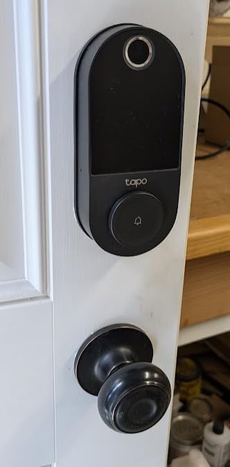 Tapo Smart Wi-Fi Door Lock, Deadbolt | Keyless Entry, Fingerprint Recognition, Touchscreen Keypad & in-App Monitoring with Scheduled Access | 1 Year Rechargeable Battery | BHMA Grade 2 | DL110 customer photo 2