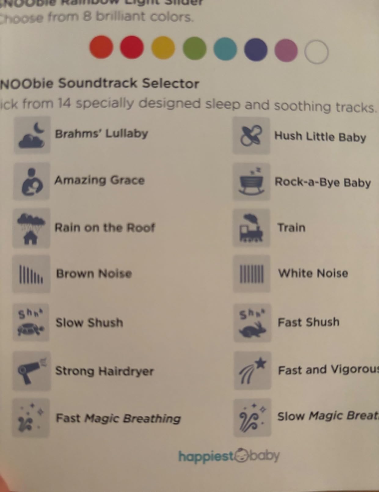 SNOObie Smart White Noise Machine - Portable Baby Sound Machine with Night Light - 12 Soothing Sounds for Sleep Training (White) customer photo 2