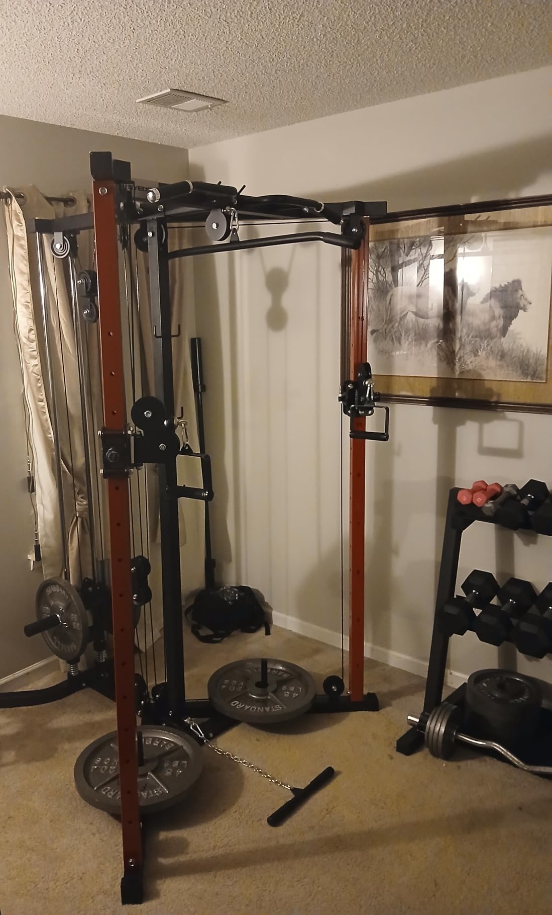Mikolo Cable Crossover Machine, Functional Trainer with 17 Adjustable Positions, Home Gym Equipment with High and Low Pulley System for LAT Pulldowns and Seated Cable Row, Cable Fly Machine customer photo 2