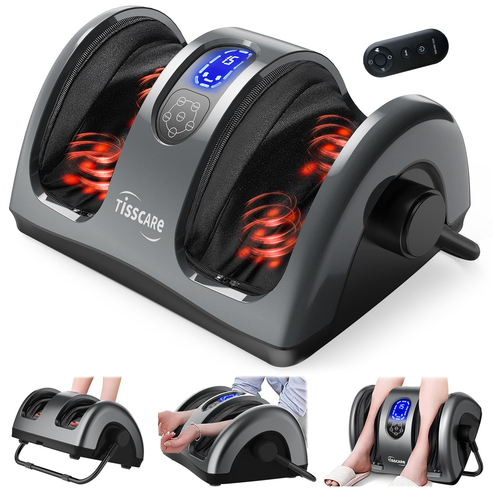TISSCARE Shiatsu Foot Massager with Heat, FSA Eligible HSA Foot Massager for Plantar Fasciitis, Neuropathy, Circulation and Pain Relief customer photo 1
