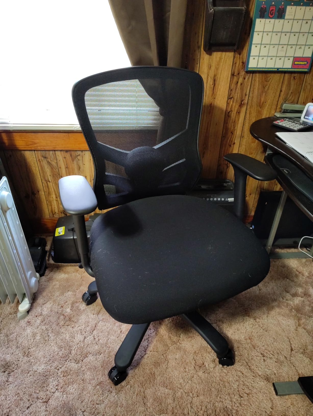 YFO Big and Tall Office Chair 500LBS - Computer Desk Chair with Adjustable Lumbar Support, Heavy Duty Ergonomic Mesh with 360 Rotation 4D Arm and Extra Wide Comfty Seat, Quiet Wheels for Adults, Black customer photo 1
