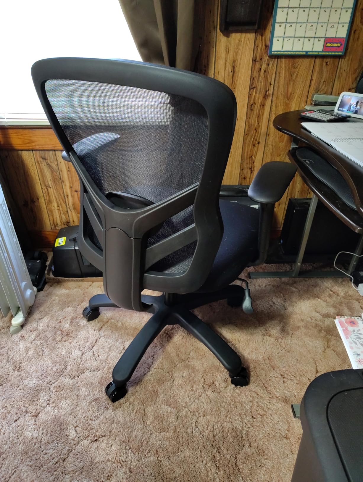 YFO Big and Tall Office Chair 500LBS - Computer Desk Chair with Adjustable Lumbar Support, Heavy Duty Ergonomic Mesh with 360 Rotation 4D Arm and Extra Wide Comfty Seat, Quiet Wheels for Adults, Black customer photo 2
