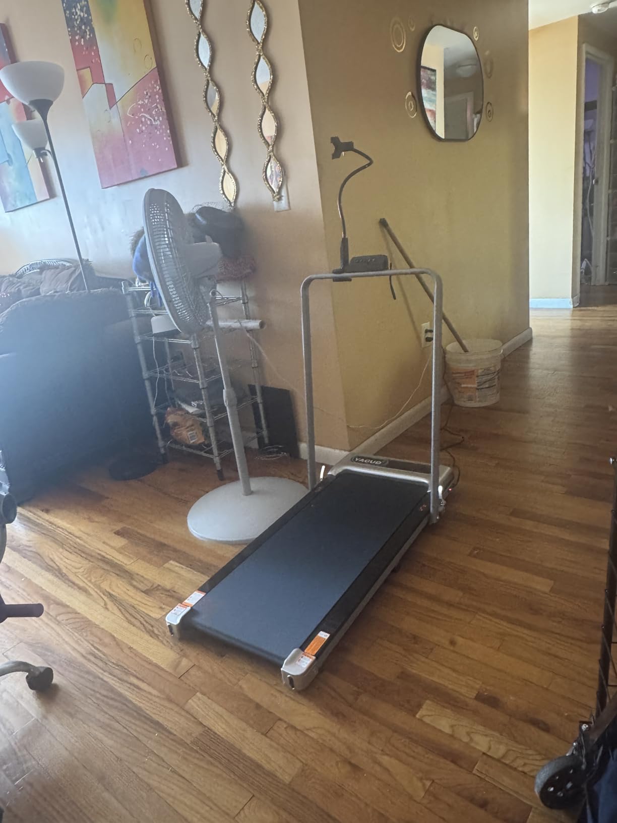 Yagud Walking Pad, Walking Pad Treadmill for Home Office, Portable Under Desk Treadmill with Remote Control and LED Display, Walking Jogging Running Machine customer photo 1