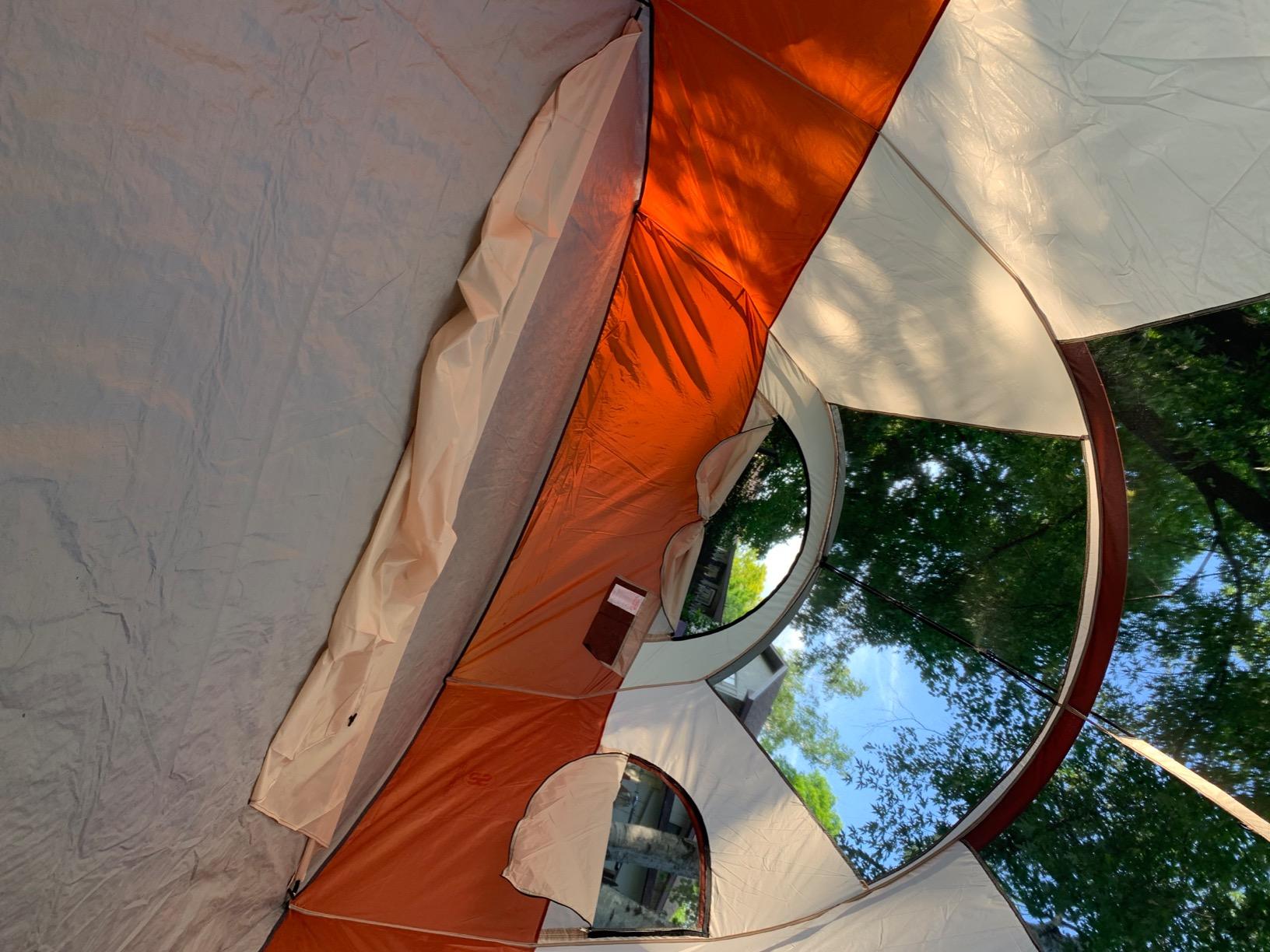CAMPROS CP Tent 12-Person-Camping-Tents, 3 Room Family Tents, Waterproof Windproof Family Tent with Top Rainfly, 6 Large Mesh Windows, Double Layer, Easy Set Up, Portable with Carry Bag - 20' x 9' x 72