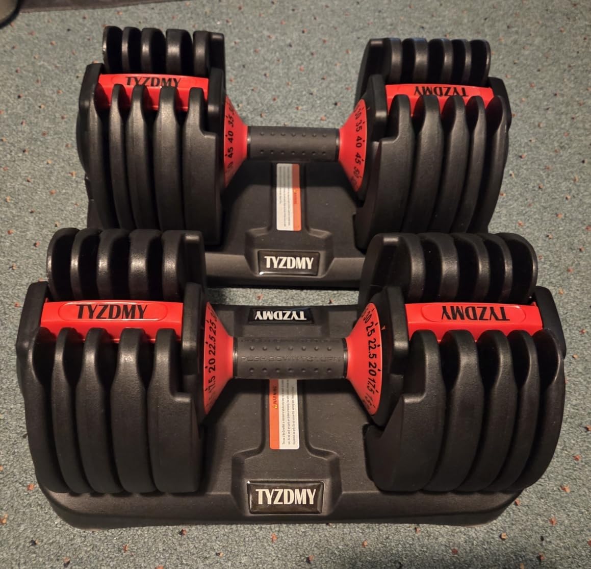 TYZDMY Adjustable Dumbbells Set of 2, Free Weights Dumbbells Set, Adjustable Dumbbell Set, 52.5 lbs pair 105 lbs, 15 in 1, for Men/Women Gym Equipment for Home Strength Training Equipment customer photo 2