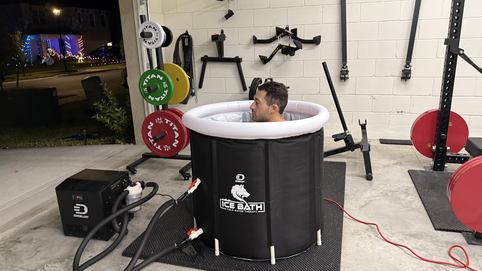 Diveblast Cold Plunge Tub With Water Chiller, Pump and Filter - Low Consumption 2/3 HP Cold Plunge Chiller - Cools Water Down to 39F customer photo 2