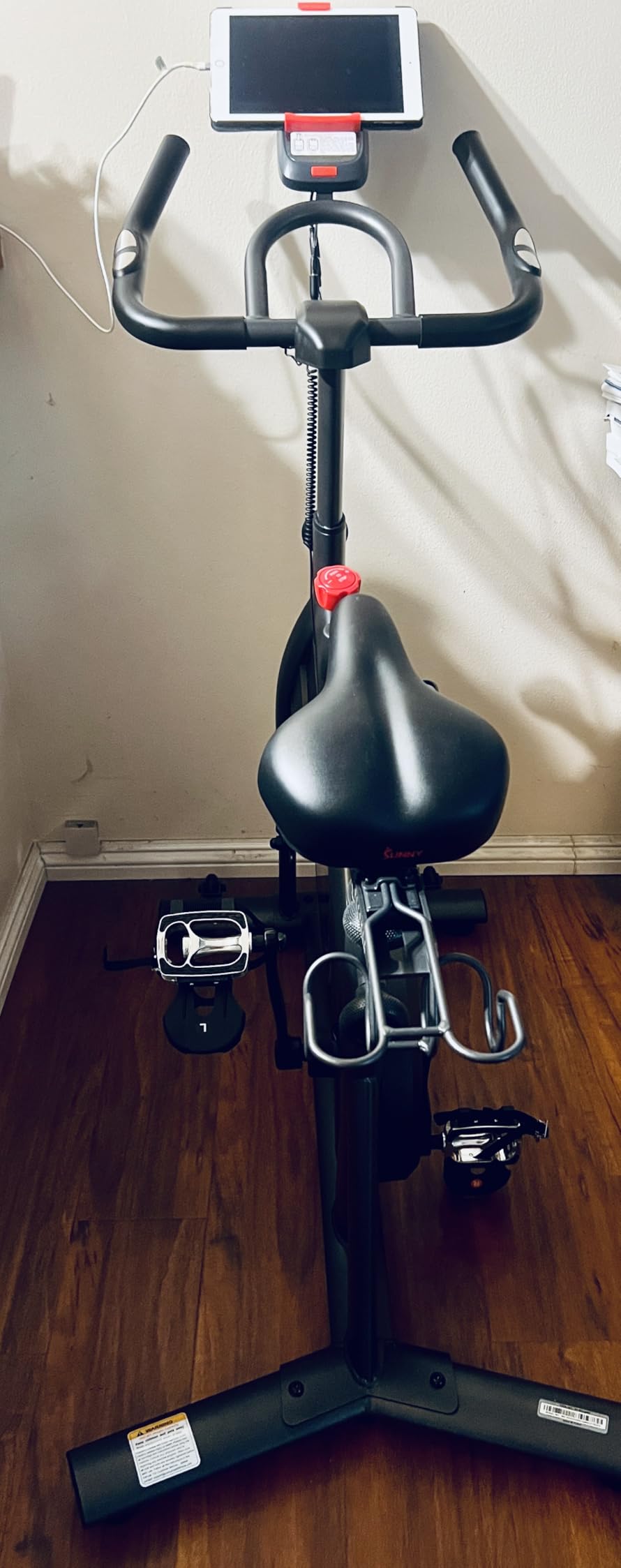 Sunny Health & Fitness Smart Magnetic Indoor Cycling Bike, Stationary Exercise Cardio Equipment, Free SunnyFit Training App customer photo 2
