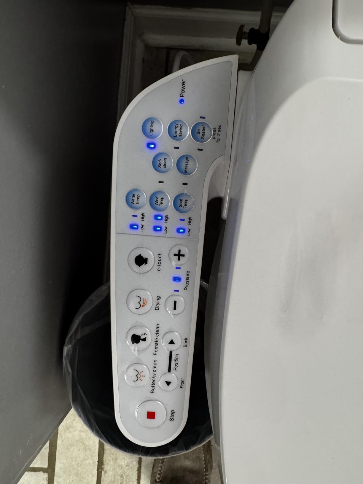 KERDE P30B Bidet Toilet Seat - Dual Control (Side Panel & Remote), Warm Water Wash, Heated Seat, Warm Air Dryer, LED Night Light, Electric Bidet Elongated Electronic Heated Smart customer photo 1