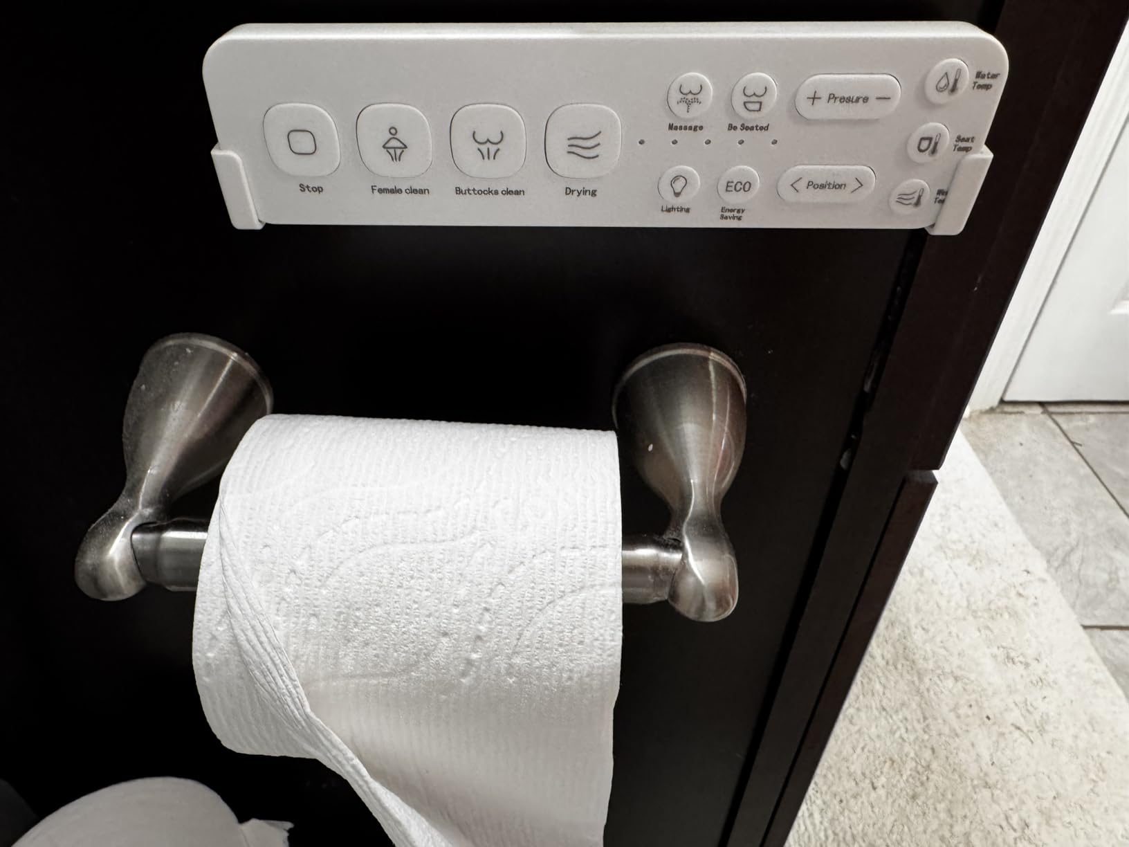 KERDE P30B Bidet Toilet Seat - Dual Control (Side Panel & Remote), Warm Water Wash, Heated Seat, Warm Air Dryer, LED Night Light, Electric Bidet Elongated Electronic Heated Smart customer photo 2