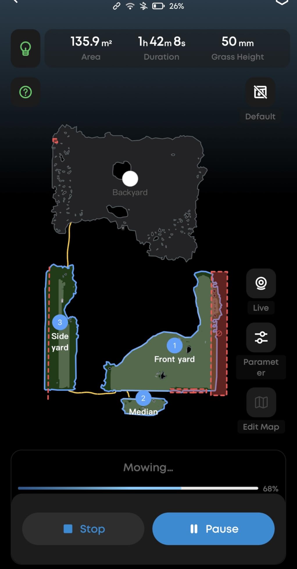 eufy Robot Lawn Mower E15, Auto Mapping, Pure Vision Navigation, Wire Free RTK Free, Multi-Zone Management, AI 3D Obstacle Avoidance, GPS Anti-Theft, 0.2 Acres, 18 Degree Slope, App Control customer photo 2