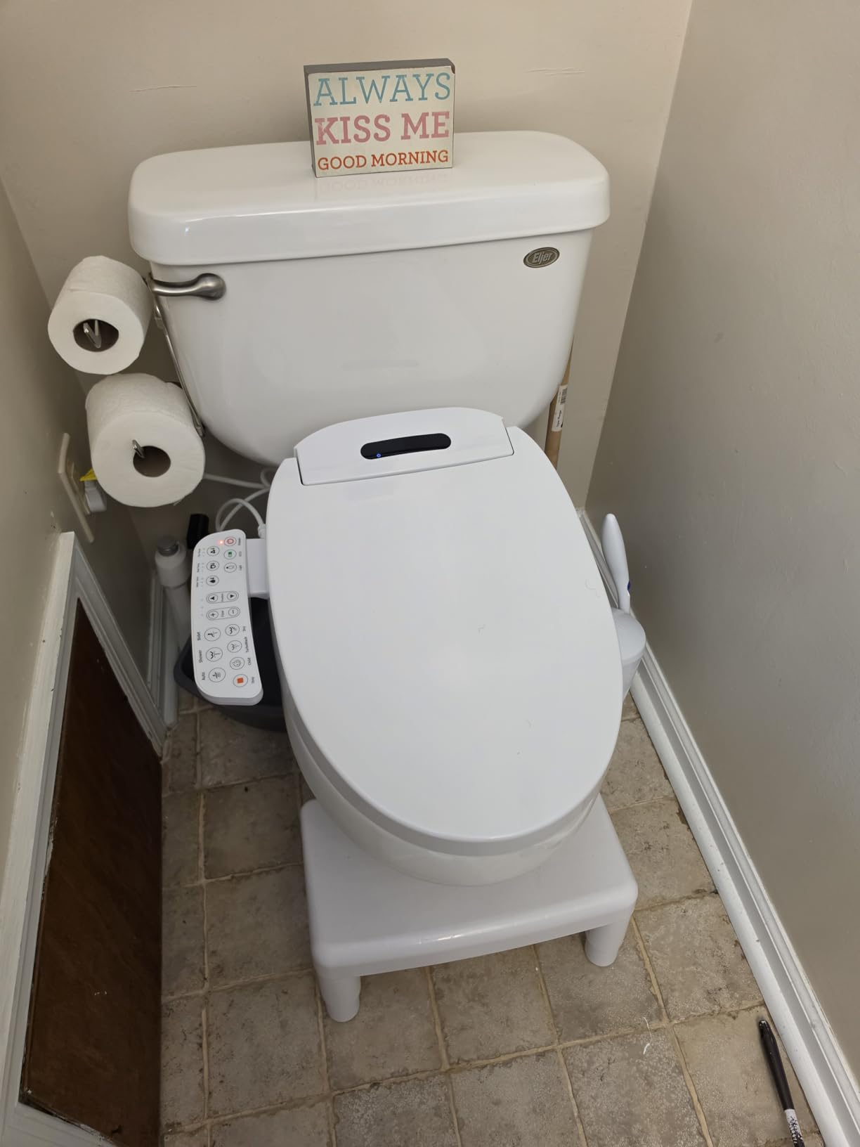 Electric Bidet Toilet Seat Elongated with Heated Seat, Warm Air Dryer, Endless Warm Water, Oscillating and Pulsating Spray Wash, Stainless Steel Self-Clean Nozzle customer photo 1