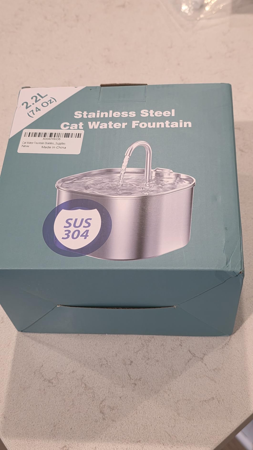 Cat Water Fountain Stainless Steel: Pet Fountains for Cats/Dog Indoor Automatic Waterer Bowls for Drinking Small Animal Water Dispenser Metal Pets Watering Faucet Bottle Auto Kitty Watering Supplies customer photo 2