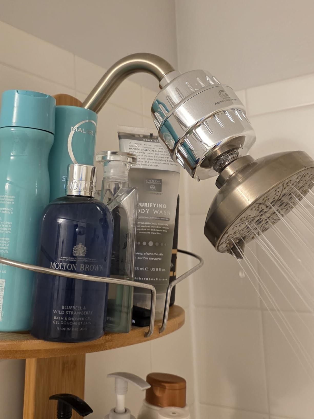 AquaHomeGroup Shower Filter with KDF, Carbon and Vitamin C - Reduces Chlorine, Heavy Metals and Odor - 2 Cartridges Included - High Pressure - Universal Fit customer photo 2