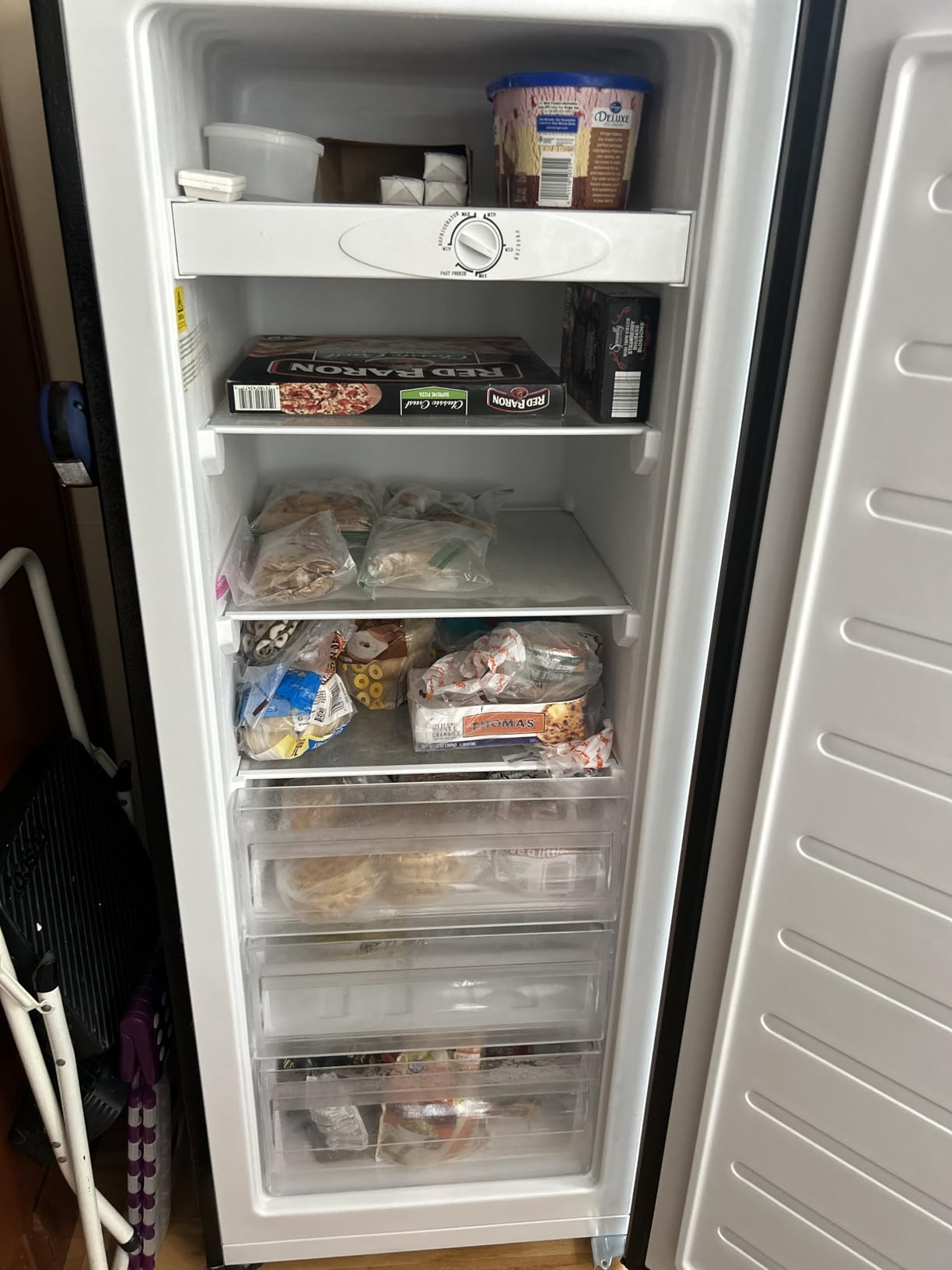 BANGSON Upright Freezer, 7.0 Cu.ft Stand Up Freezer, Convertible Upright Freezer/Refrigerator, Single Door for Kitchen, Garage, Office, Apartment, Silver customer photo 2