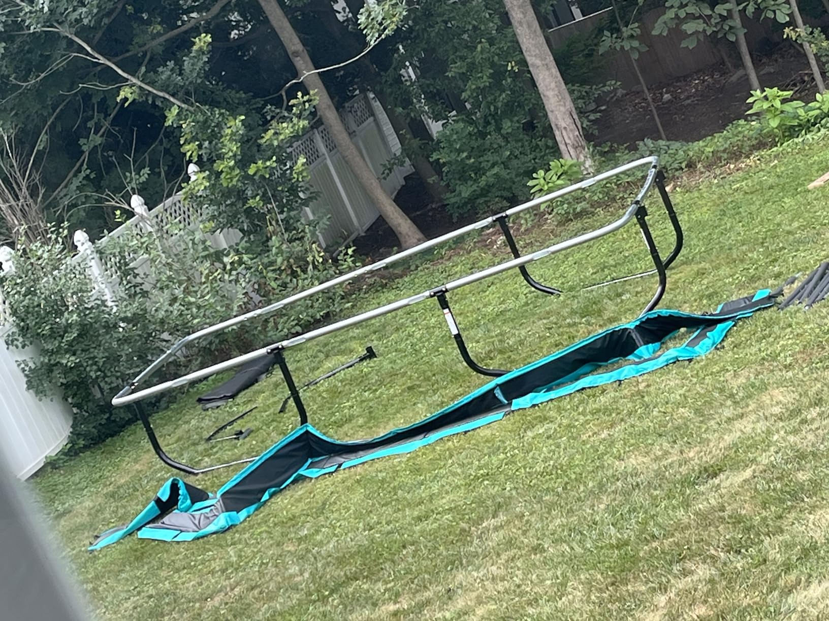 SKYWALKER TRAMPOLINES 12 FT 15 FT Round Trampoline with Safety Enclosure Net, 9 x 15 FT Rectangle Outdoor Trampoline, Recreational Trampoline for Kids customer photo 2