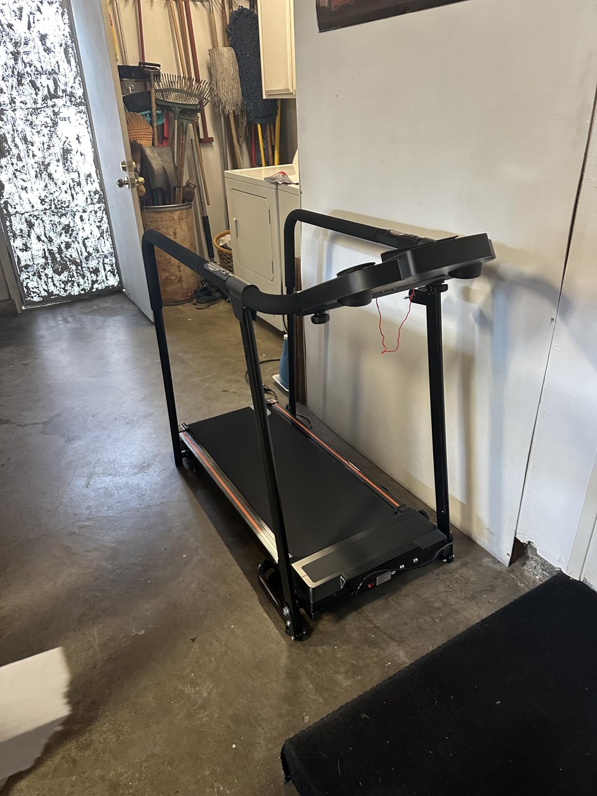 Redliro Walking Treadmill with Long Handrails - Treadmill for Seniors 300 lbs Capacity - Foldable, Lightweight with Wheels, Cup & Phone Holder - Recovery Machine for Home or Apartment customer photo 2