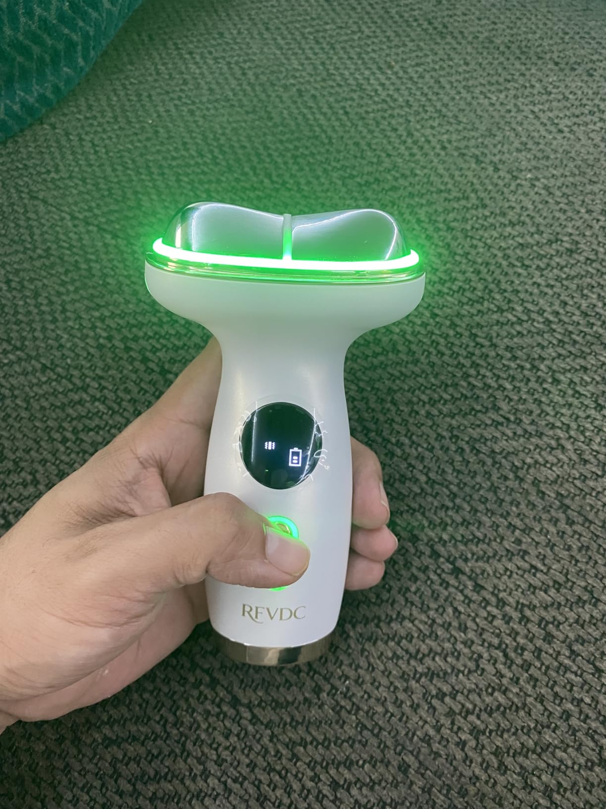 Cold Heat Gua Sha Facial Neck Lymphatic Massager, 7-in-1 LED Red Light Face Depuffer Sculpting Tool, Hot Electric Gua Sha Lift Device & Cooling Depuffing Wand, for Contouring, Firming customer photo 2