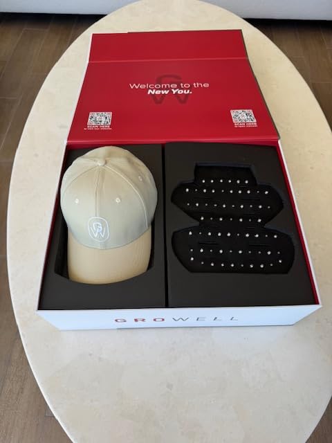 GroWell Red Light Therapy Hair Growth Cap - FDA Cleared Laser Treatment for Hair Regrowth and Reduced Shedding - LED & Laser Red Light Therapy Clinically Proven in Double-Blind Studies -Black customer photo 1