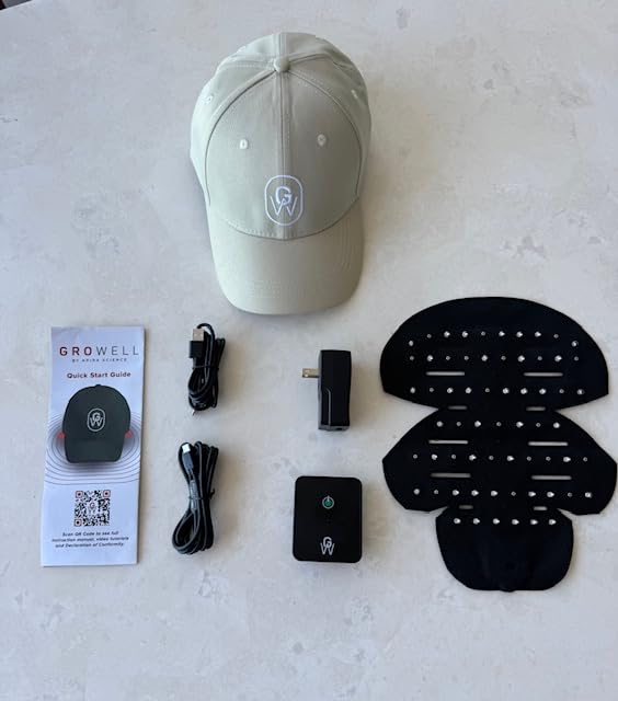 GroWell Red Light Therapy Hair Growth Cap - FDA Cleared Laser Treatment for Hair Regrowth and Reduced Shedding - LED & Laser Red Light Therapy Clinically Proven in Double-Blind Studies -Black customer photo 2