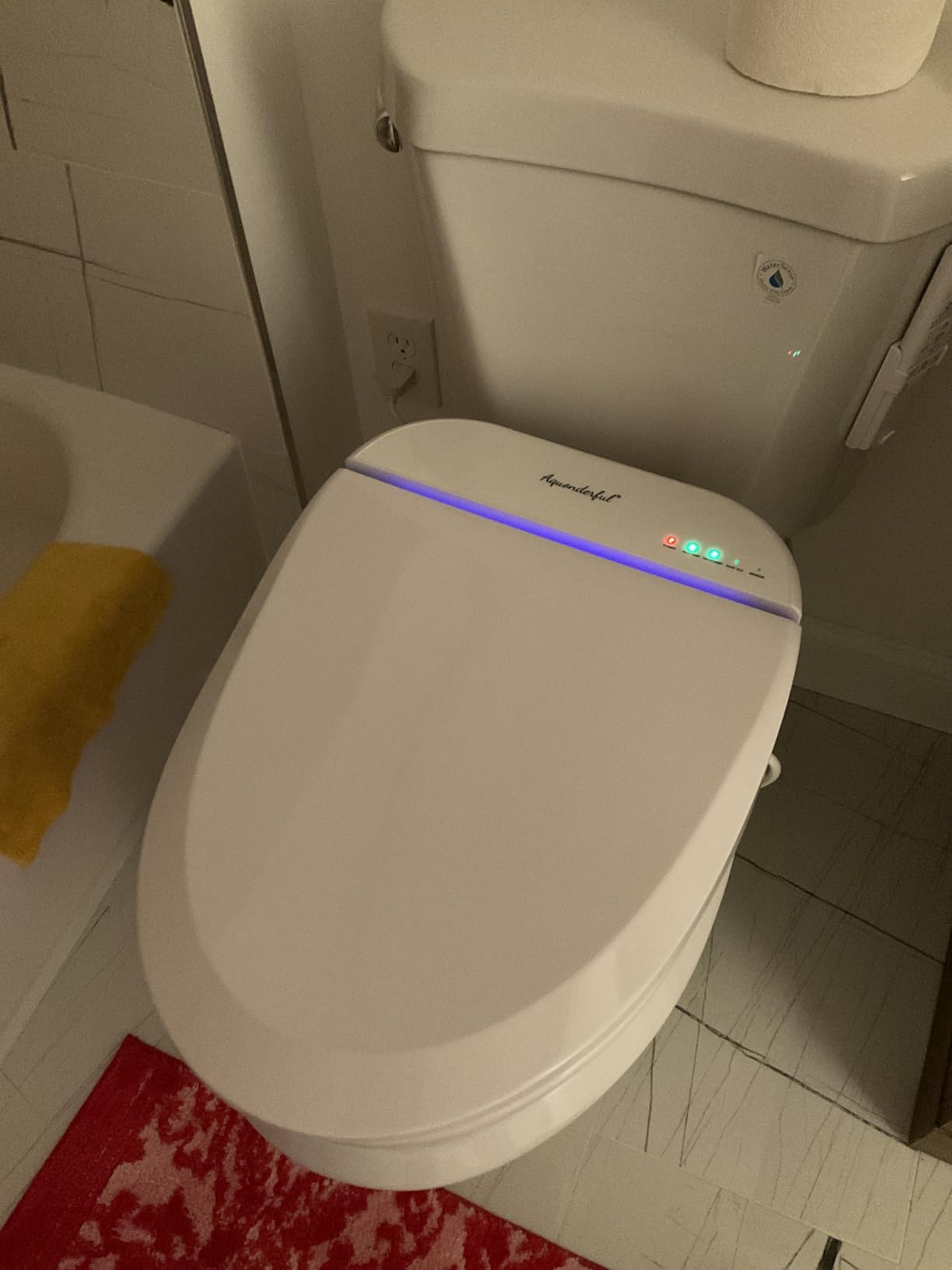 Heated Bidet Toilet Seat Elongated 102S-W, Unlimited Warm Water, Warm Air Dryer & Heated Seat, Electric Bidet with Remote Control, Self Cleaning Nozzle, Night Light, Soft Close Lid customer photo 2