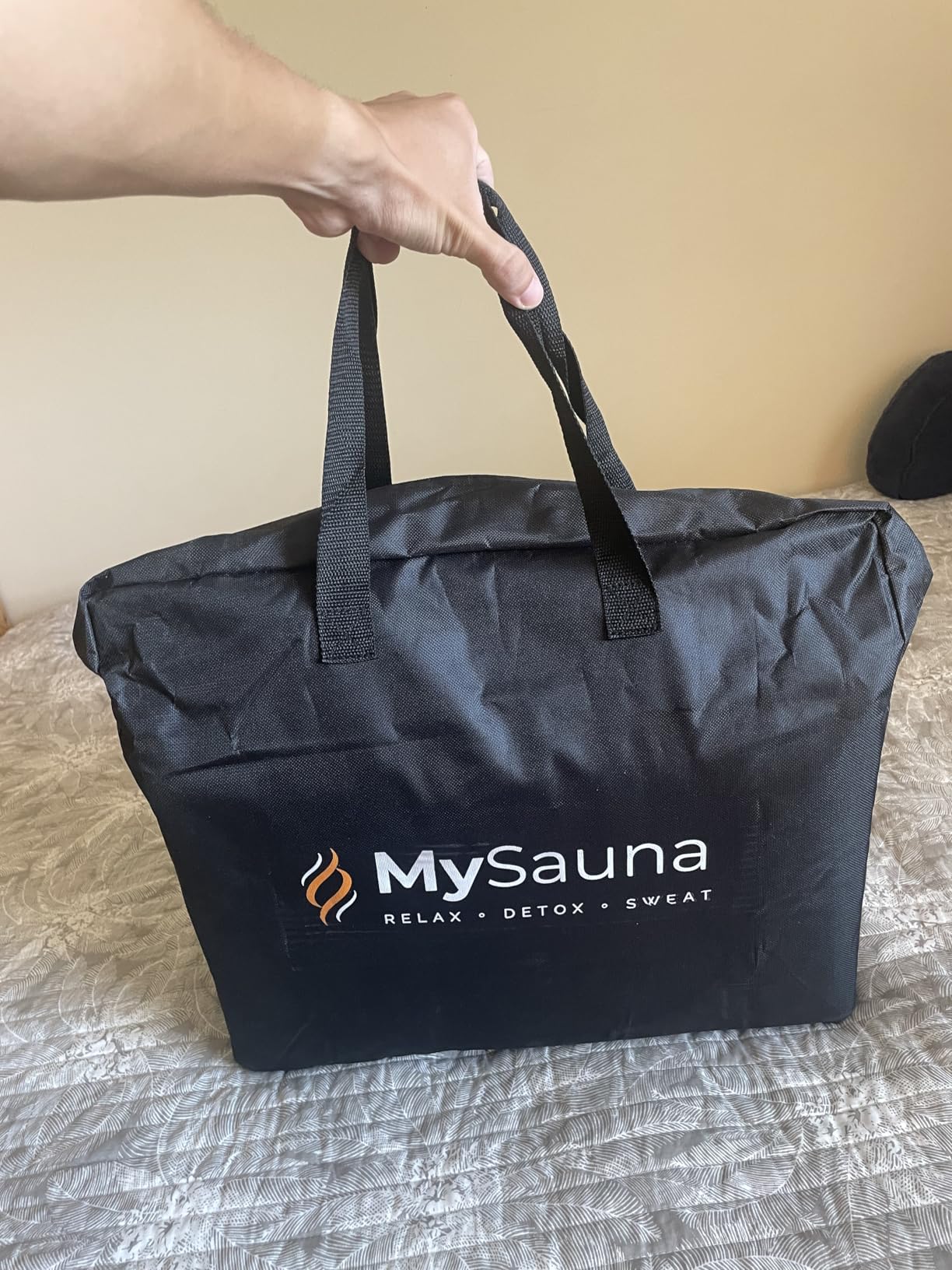 MySauna XL Infrared Sauna Blanket | Fits Him & Her | Fast Sweat, Sauna Bag Reaches 176F | At-Home Sauna Blanket for Detox & Relaxation | Size 6.2 x 3 ft | Includes Carry Bag & Upgraded Control Panel customer photo 1