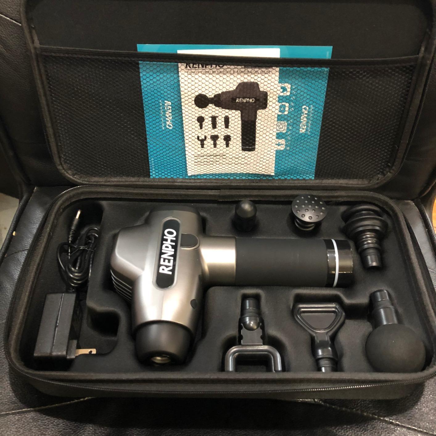 RENPHO Active+ Percussion Massage Gun, Fathers Day Dad Gifts, 5 Adjustable Speeds for Back, Neck, Muscle Recovery - App Controlled Guided Courses, Carry Case for Professional Athlete, Gym and Travel customer photo 1