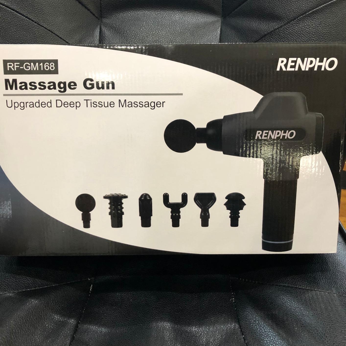 RENPHO Active+ Percussion Massage Gun, Fathers Day Dad Gifts, 5 Adjustable Speeds for Back, Neck, Muscle Recovery - App Controlled Guided Courses, Carry Case for Professional Athlete, Gym and Travel customer photo 2