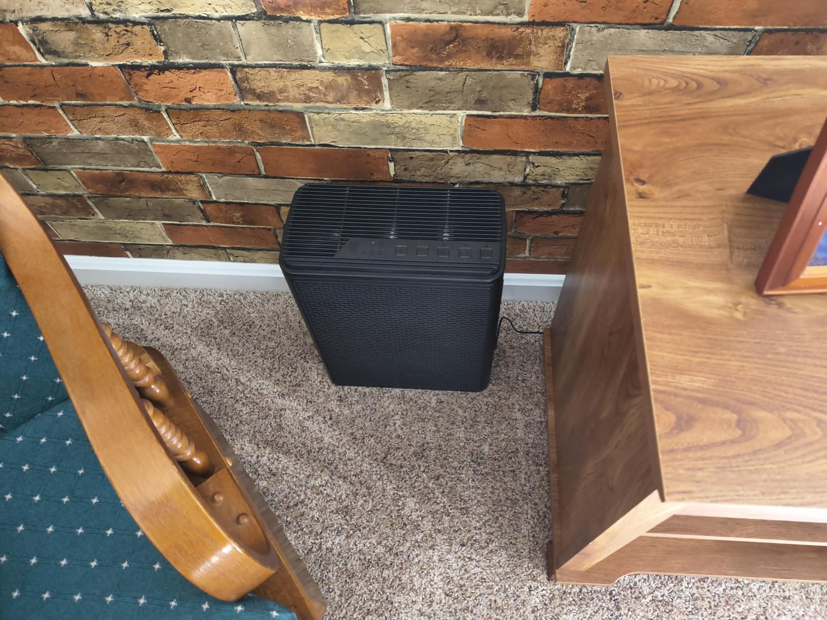 YARIKI Air Purifiers for Home Pets Covers Up to 1500 Sq Ft, H13 HEPA Filter with Washable Pre-Filter, Pet Hair Dander Smoke Air Cleaner, 22 dB Quiet Sleep, P280 (Black) customer photo 1