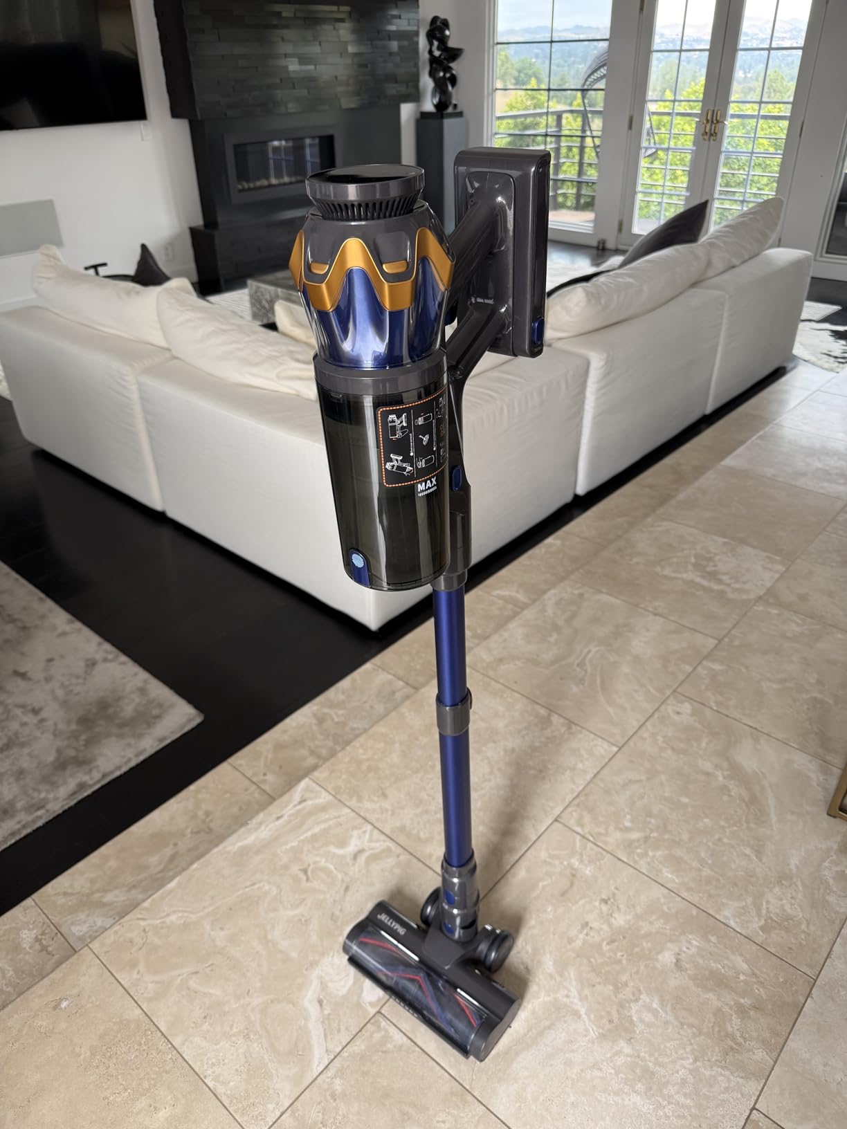 Cordless Vacuum Cleaner, Upgraded 650W 55KPA 70Mins Cordless Stick Vacuum Cleaner with Self-Standing and Touch Screen, Anti-tangle Wireless Vacumm, Vacuum Cleaners for Home/Pet Hair/Carpets/Floors customer photo 1
