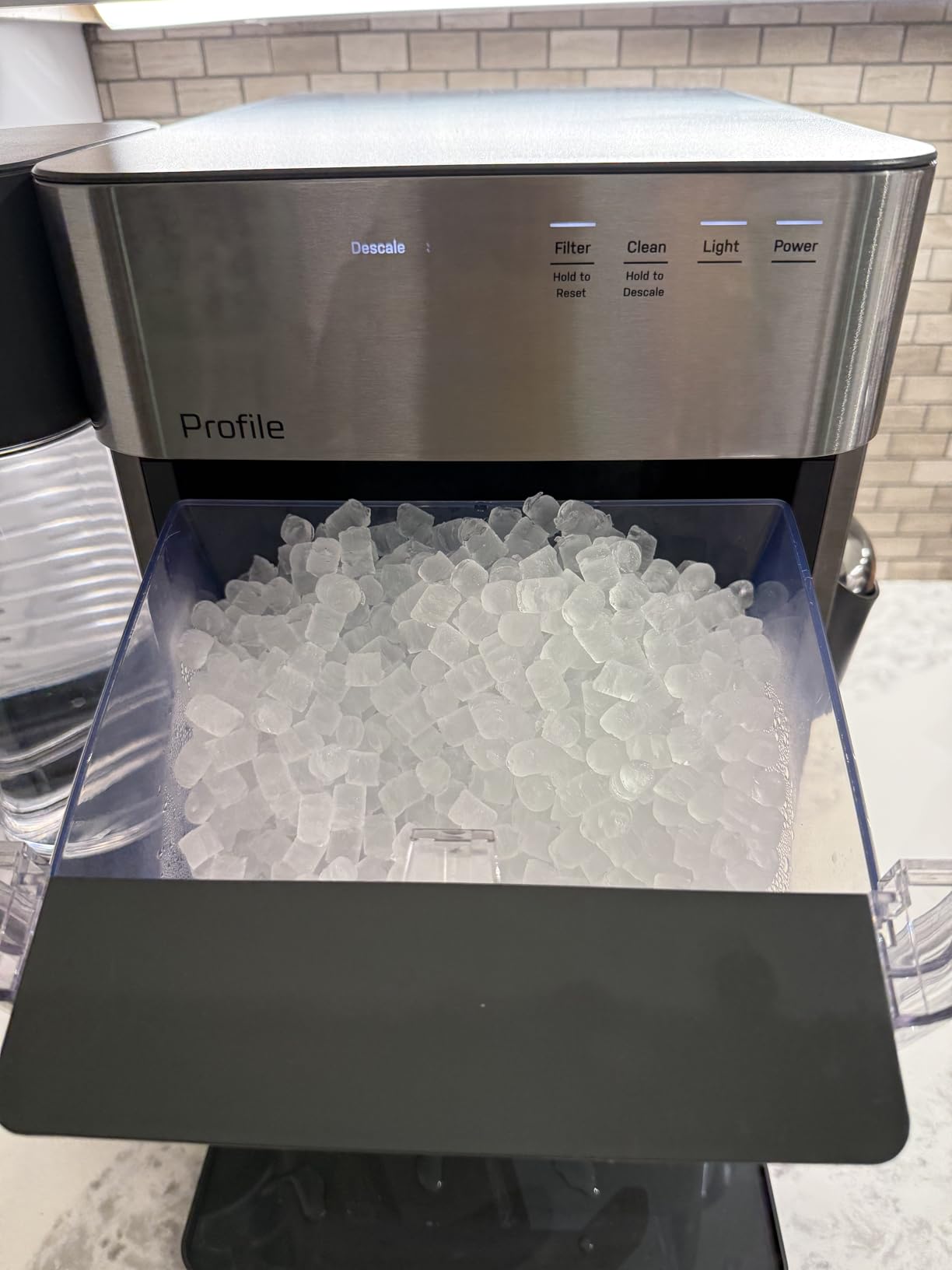 GE Profile Opal 2.0 Ultra Nugget Ice Maker with .75 Gallon Side Tank and Scale Inhibiting Filter, Scoop Included, 38 lbs in 24 Hours, Pellet Ice Machine with WiFi & Smart Connected, Stainless Steel customer photo 2