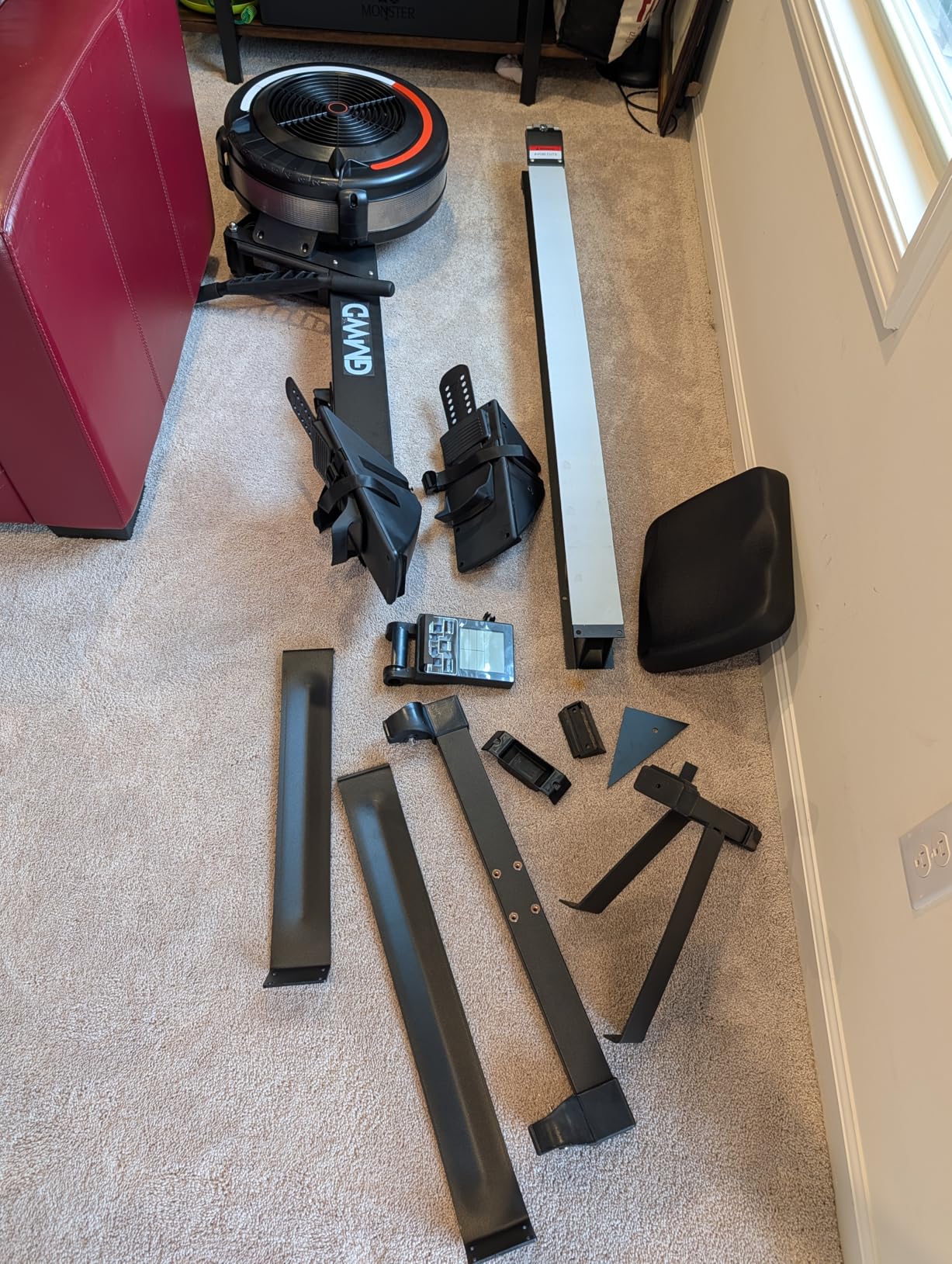 GMWD Air Rowing Machines for Home, 10-Level Adjustable Resistance Professional Rower Machine with Performance Monitor, Ergonomic Comfort Seat, Device Holder & Easy Storage, Lava Flow Series customer photo 2