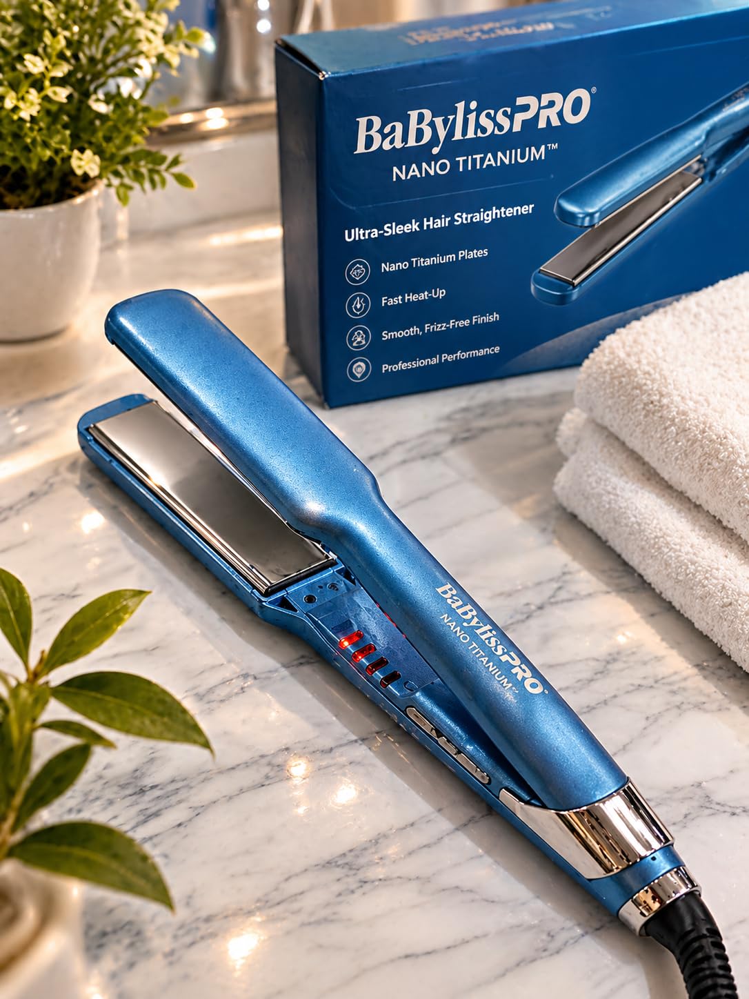 BabylissPRO Nano Titanium Ultra-Sleek Hair Straightener, Flat Iron for All Hair Types customer photo 2
