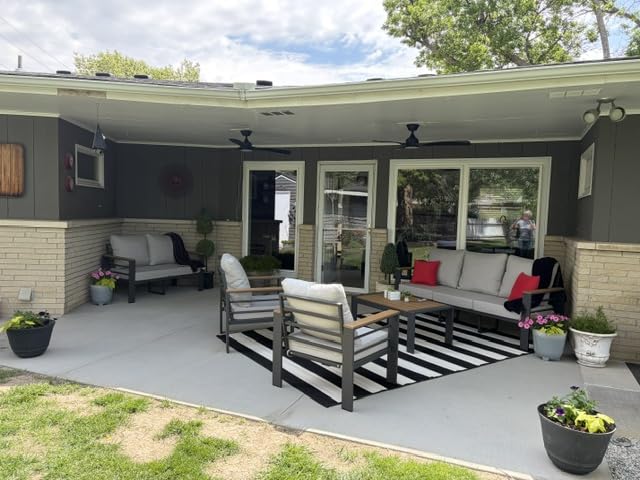 Aoxun Aluminum Patio Furniture Set 7 Seats, Oversized Outdoor Sectional with Washable Thick Cushions, Coffee Table and Waterproof Cover, Patio Conversation Sets for Porch, Balcony, Deck customer photo 2