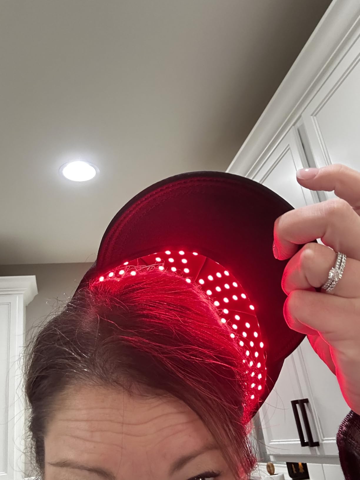 RELEXNOW Red Light Therapy Cap for Hair Growth, Infrared Red Light Therapy Hat for Men & Women Thinning Hair Regrowth with 660nm 850nm 940nm Wavelengths, Includes Timer & Controller customer photo 1