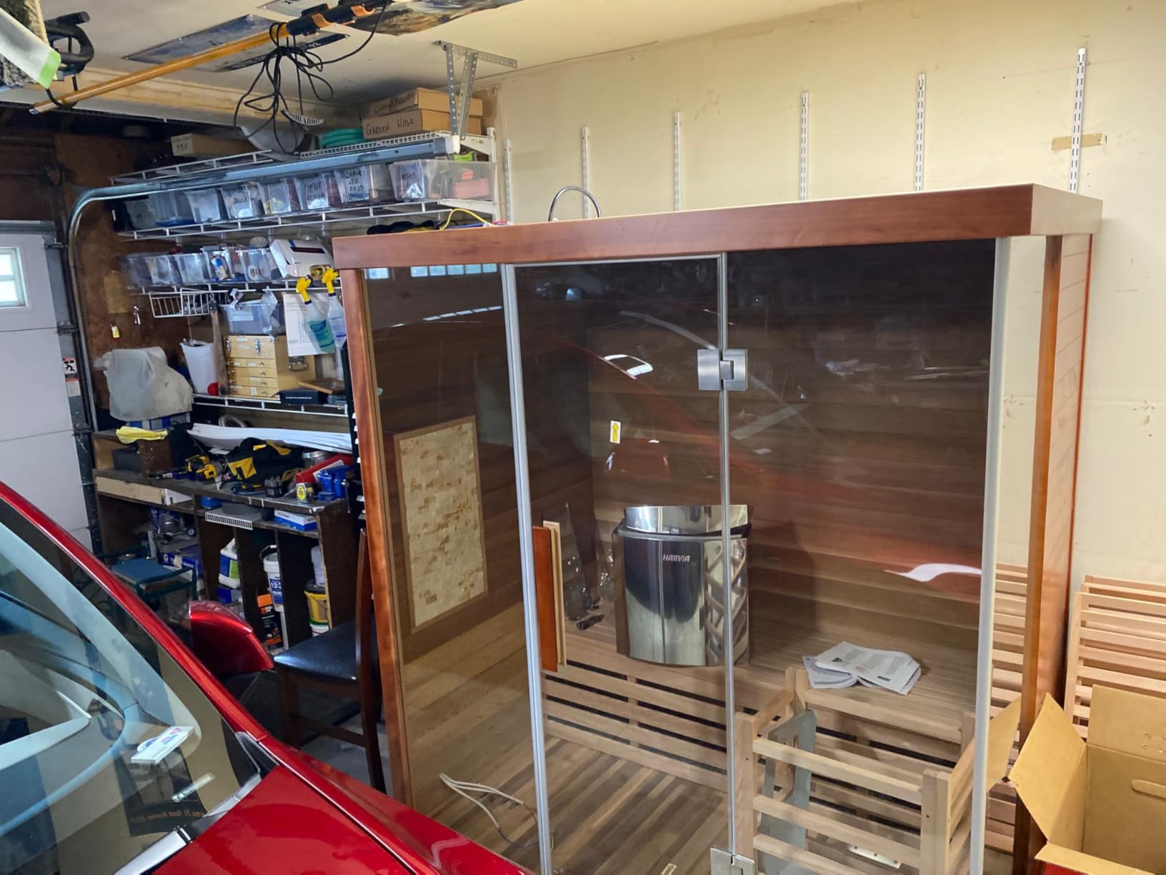ZONEMEL Indoor Combination Sauna with Recliner, Full Spectrum Infrared & Traditional Finnish Steam Dual System, Canadian Red Cedar Hybrid Sauna for 2 or 3 People, 9 IR Heaters, 6KW Harvia Stove, 220V customer photo 2