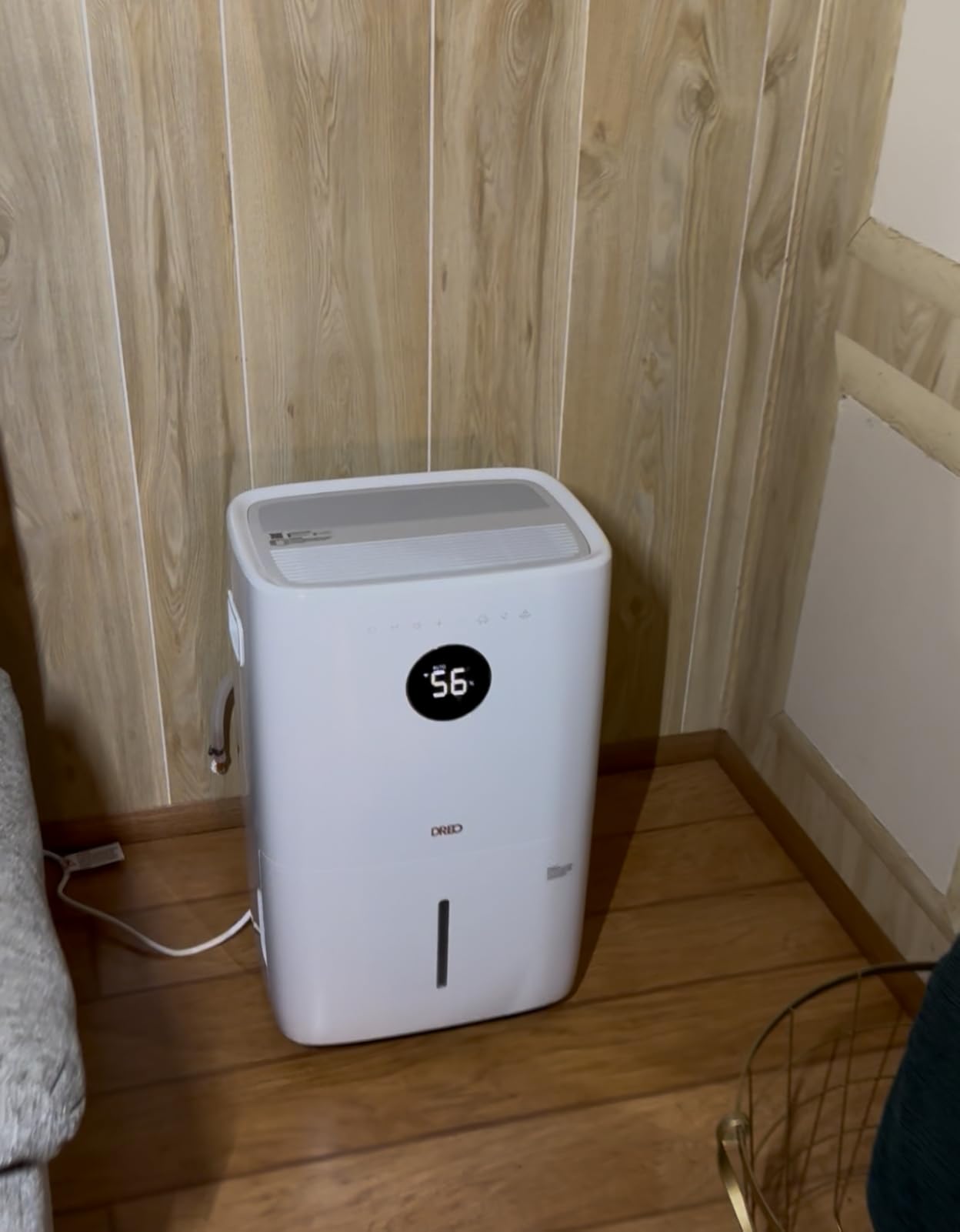DREO 110-Pint Smart Dehumidifier for Basement, 4500 Ft2 for Large Room, 2 Gallon Water Tank, Auto/Comfort/Constant Mode Dehumidifiers for Home, Bedroom, Bathroom, with Drain Hose, White, 711S customer photo 2