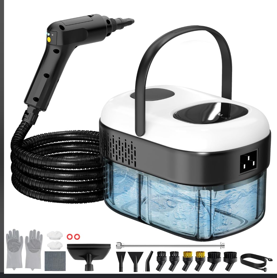 Pressurized Steam Cleaner, 3-Level Adjustable Handheld Steamer Cleaning for Home, 15s Fast Heat-Up & 47.3oz Tank, 2500W Multi-Surface Portable Steamer for Floor/Grout/Car/Kitchen & Bathroom customer photo 1