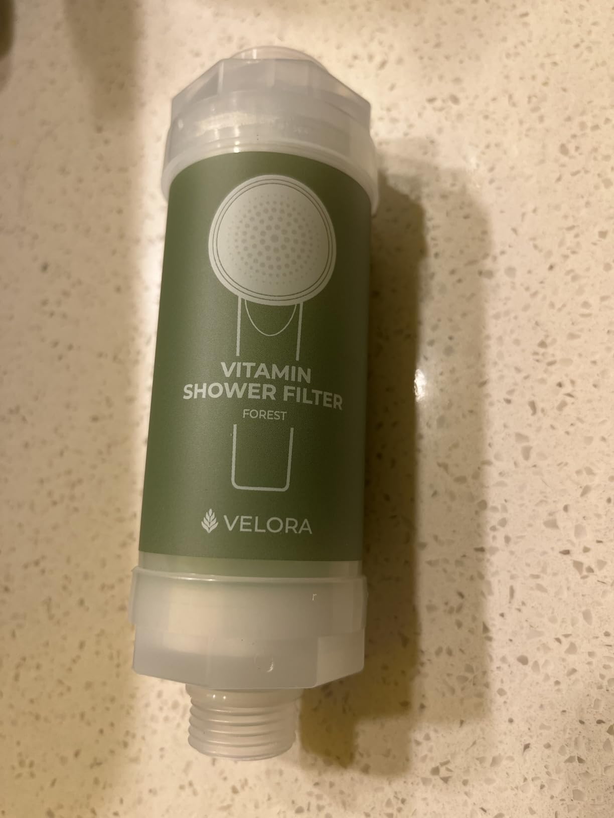 VELORA Vitamin C Shower Filter and Water Softener for Hard Water - Aromatherapy Shower Head Attachment - Universal Fit, No Tools - Forest-Scented customer photo 2