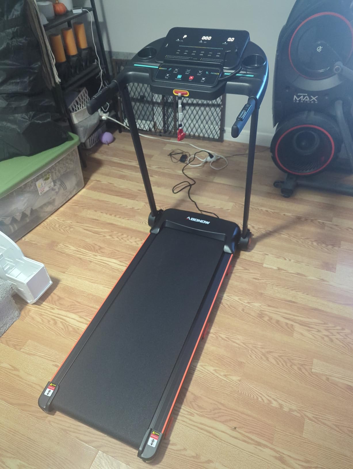 Foldable Treadmill for Home with Incline - Extra Large Dual LED Screen, 8.5MPH Max Speed, Bluetooth Speaker, 280LBS Capacity, 3HP Home Office Treadmills for Running Jogging Walking customer photo 2