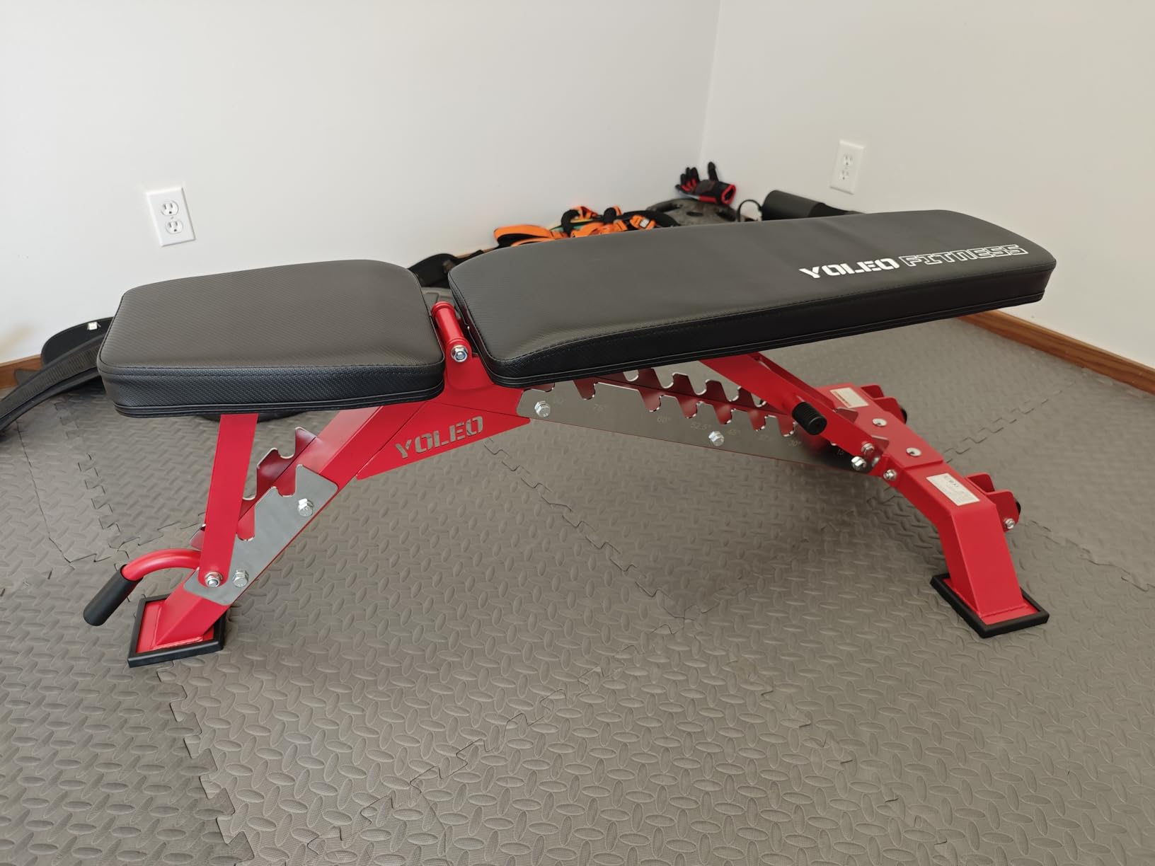 YOLEO Commercial Adjustable Weight Bench 2315LB ASTM Certified - 80% Pre-Assembled Heavy Duty Workout Bench for Home Gym, Decline/Flat/Incline Bench Press, 2.4