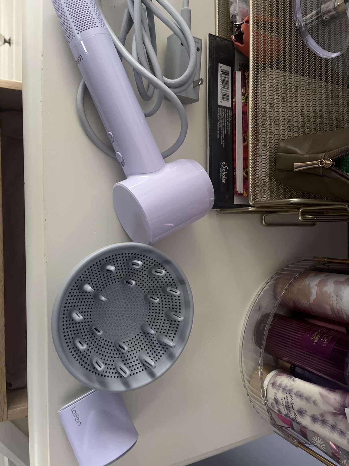 Laifen SE Lite Hair Dryer, Negative Ionic Blow Dryer with 100,000 RPM Brushless Motor for Fast Drying, High-Speed Low Noise Hair Dryer with Lightweight Design and 2 Nozzles Milktea, HD110 customer photo 1