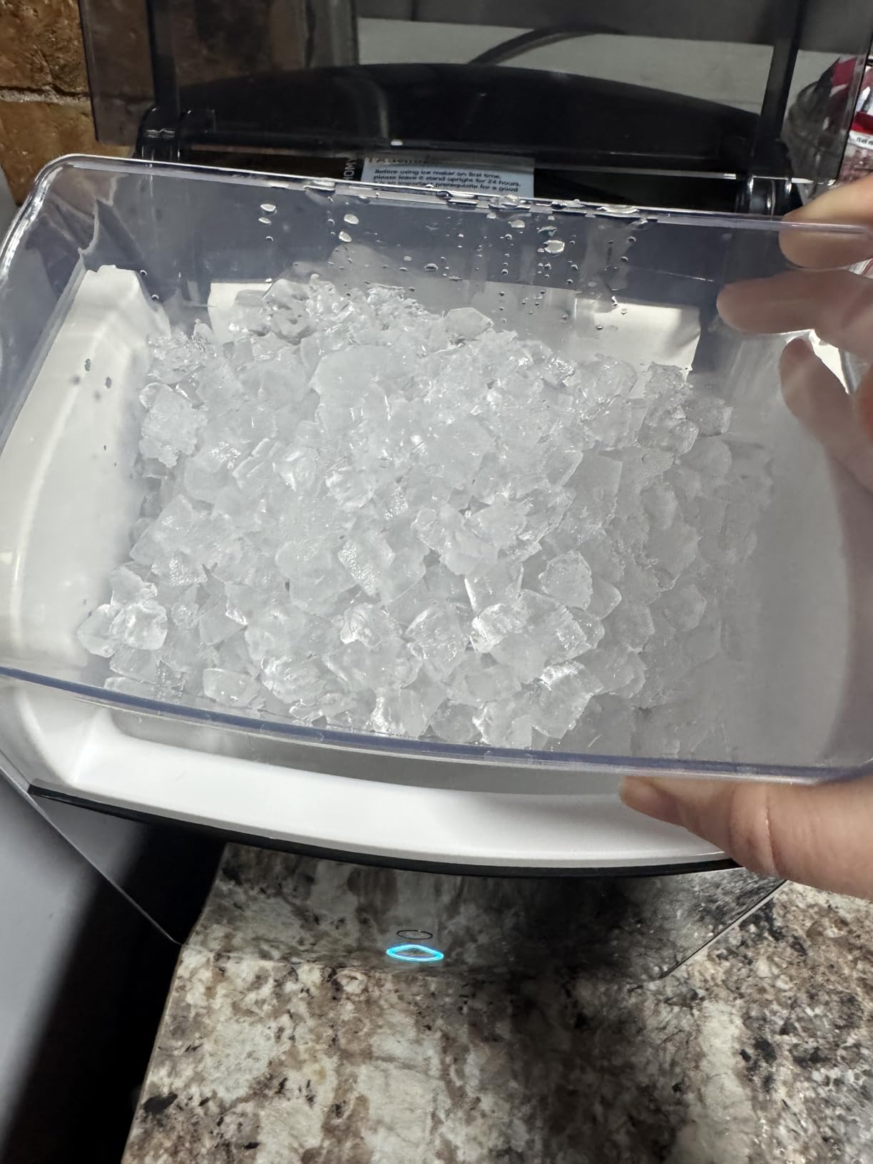 EUHOMY Nugget Ice Maker Countertop, 40Lbs/24H Pebble Ice Maker Machine, Self-Cleaning Countertop Sonic Ice Makers with Ice Scoop&Basket, Pellet Ice Maker Machine for Home/Kitchen/Office customer photo 1