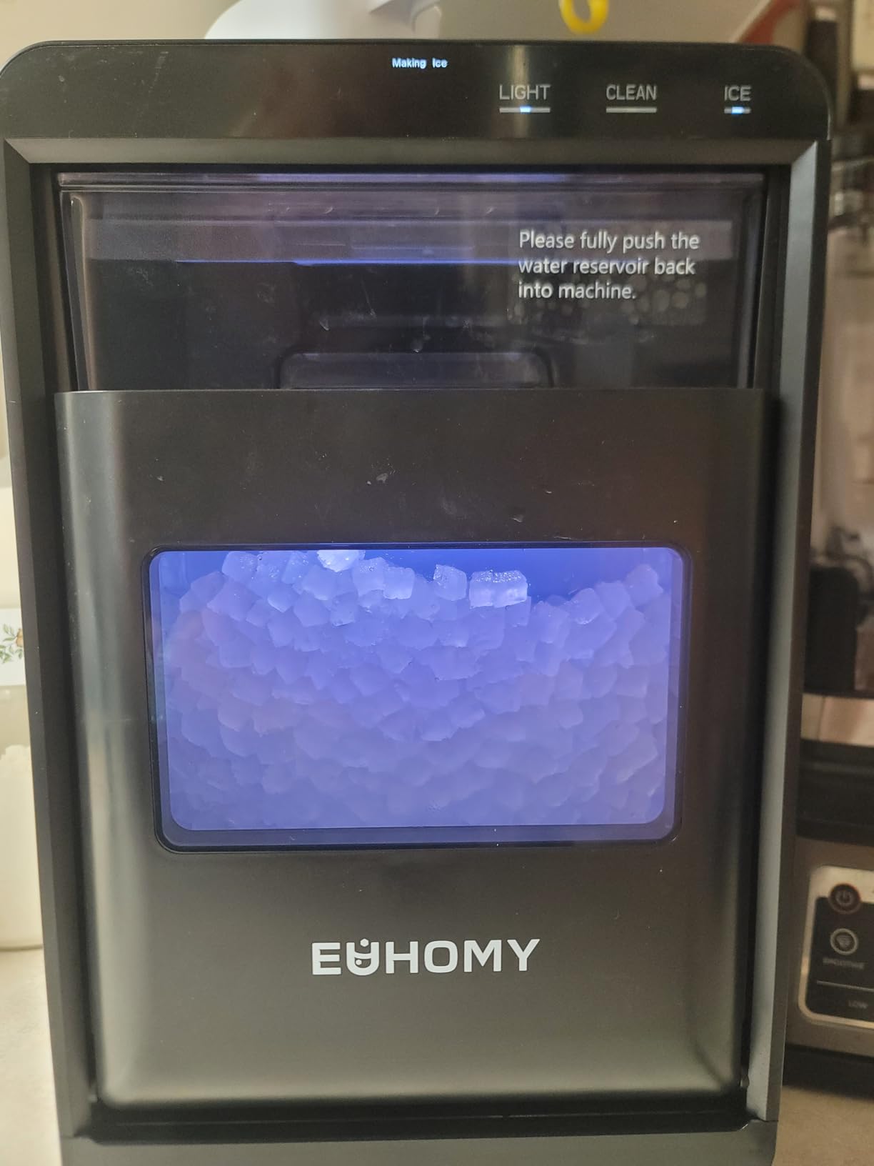 EUHOMY Nugget Ice Maker Countertop, 40Lbs/24H Pebble Ice Maker Machine, Self-Cleaning Countertop Sonic Ice Makers with Ice Scoop&Basket, Pellet Ice Maker Machine for Home/Kitchen/Office customer photo 2