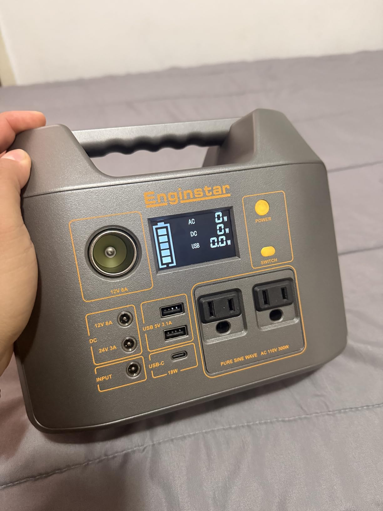 Portable Solar Generator, 300W Portable Power Station with Foldable 60W Solar Panel, 110V Pure Sine Wave 296Wh 80000mAh Lithium Battery Pack for Home Use RV Van Outdoor Camping customer photo 1
