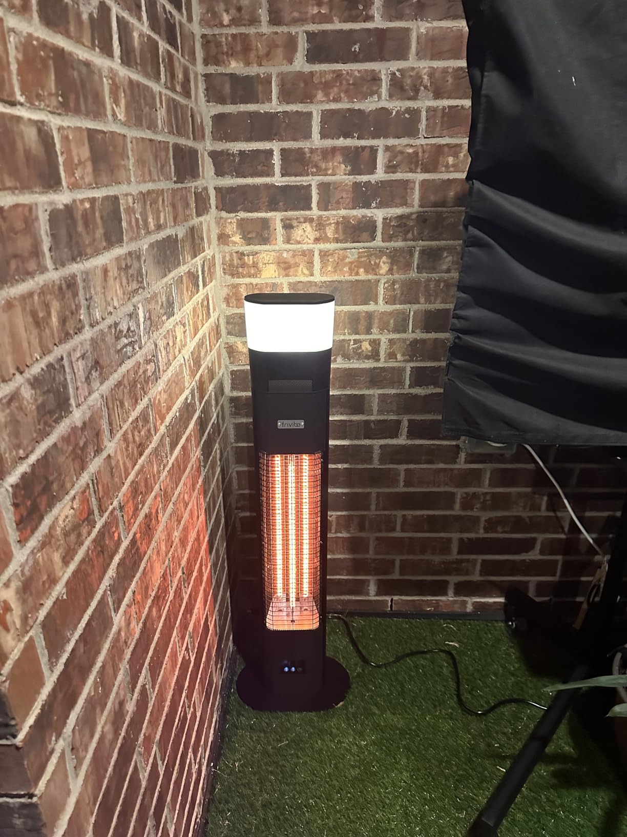 Outdoor Electric Patio Heater, 3-in-1 Heater with Audio Speaker & RGB Light, 1500W Infrared Tower Standing, 43-inch, IP65 Water & Snow Proof for Patio, Deck, Garage & Sunroom, Aluminum Unibody Design customer photo 2