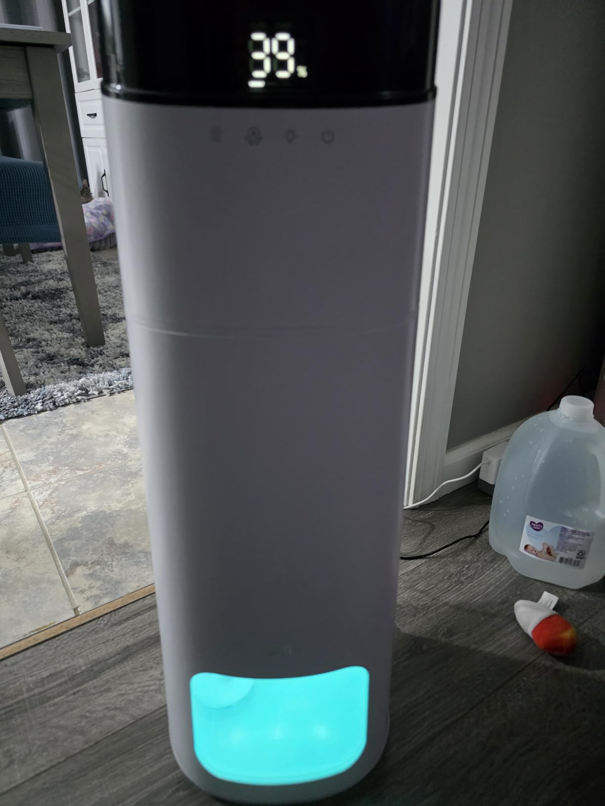 DREO 16L Smart Humidifier Large Room 1000 ft², 130H Cool Mist Air Humidifiers for Bedroom Plants Baby, Top Fill, Remote/Touch/Voice & APP Control, Clean Tank Technology, 30dB, RGB Light, HM755S White customer photo 2