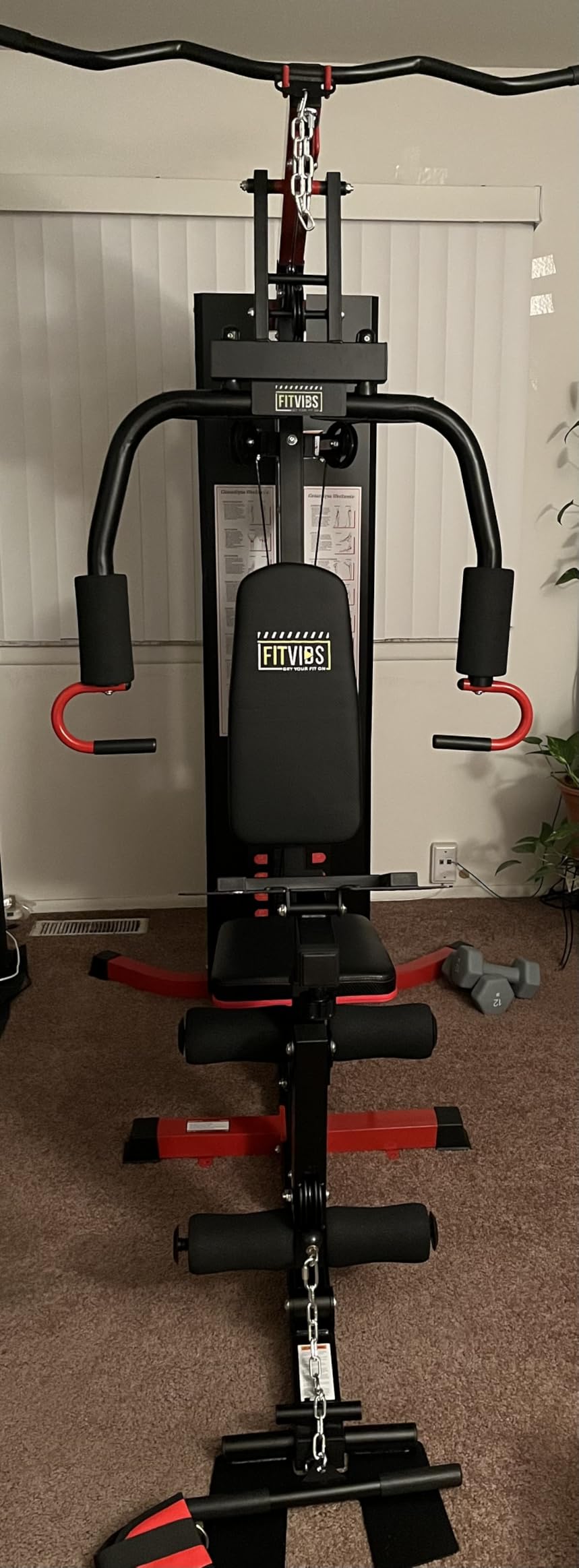 Fitvids Home Gym Equipment, Multifunctional Full Body Workout Weight Machine Station with Weight Stack, All in One Exercise Equipment with Pulley System & Seated Rowing for Home Gym Strength Training customer photo 1