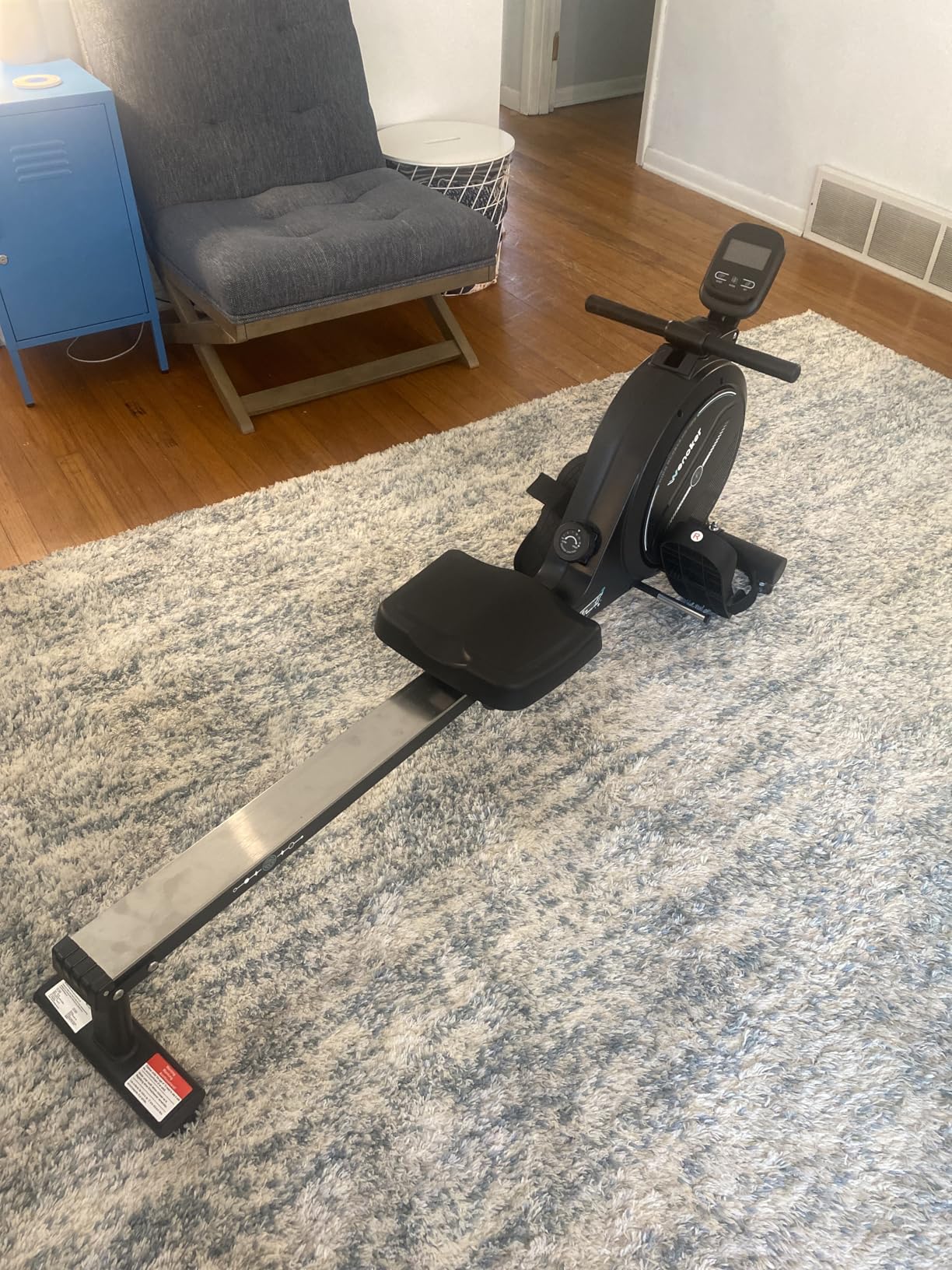 Wenoker Rowing Machine for Home, Magnetic Rower Machine, 350 LB Weight Capacity, 16-Level Silent Resistance Row Machine for Gym Exercise Full-Body Workout Compact Rower with LCD Monitor Tablet Holder customer photo 2