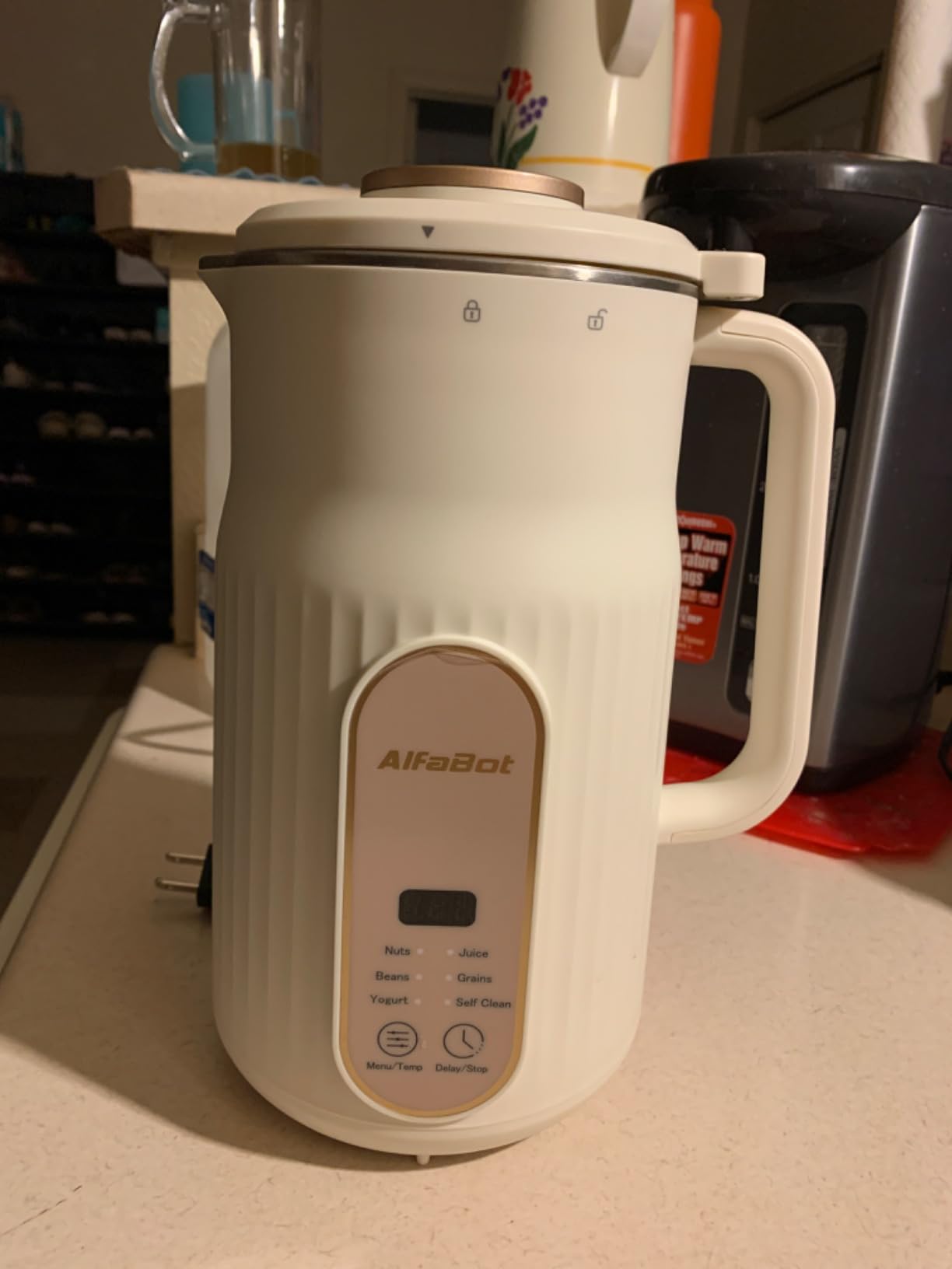 Nut Milk Maker, AlfaBot N2 Automatic Almond Milk Machine for Homemade Plant-Based Milk, Oat, Soy, Yogurt, 5 Modes/35OZ customer photo 1